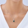thumbnail image 3 of ANGARA Lab Grown 1.5 Ct Emerald Infinity Pendant with Lab Diamond 'X' Motif for Women in 14K Rose Gold (Size-9x7mm) | May Birthstone, Anniversary, Jewelry Gift for Women | Lab-Grown Emerald Necklace, 3 of 8