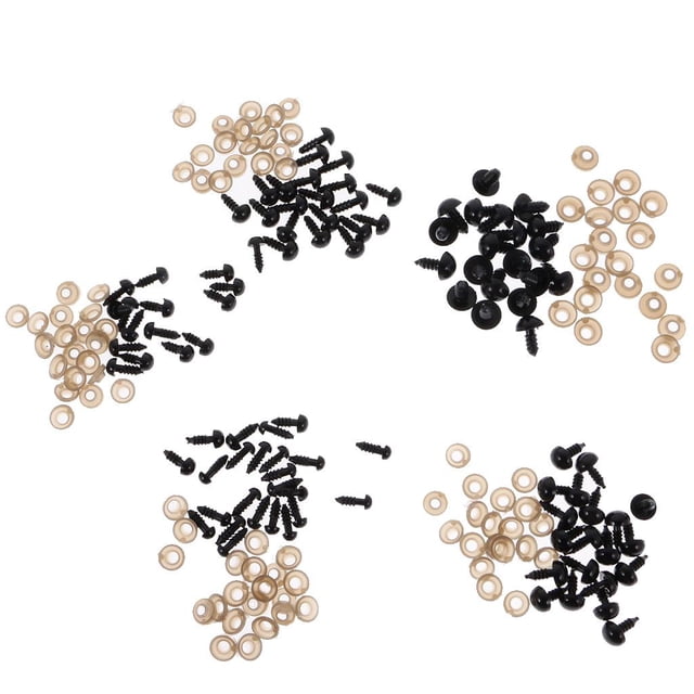 Lot de 100 Pcs Yeux et Nez pour Poupée Jouet
