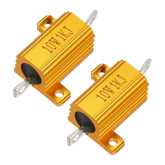 2 Pcs Aluminum Case Resistor 10W 1K Ohm Wirewound for  Converter Rod Post