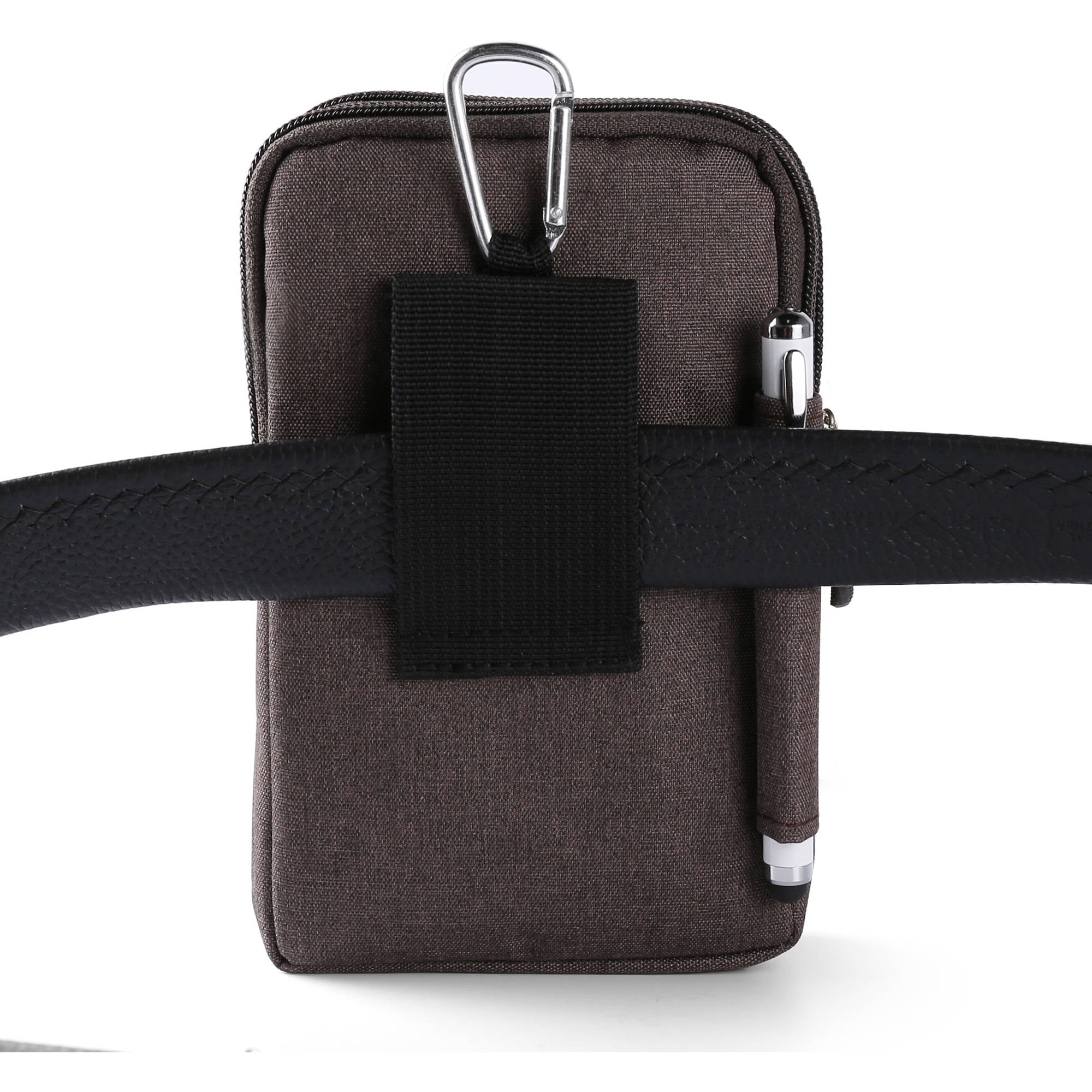 Luxury 7.2 Inch Zipper Wallet Leather Men Waist Bag Bum Pack Business  Travel Purse Phone Belt Clip Case For Samsung iPhone Xiaomi Huawei Holster  Pouch