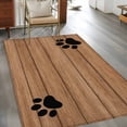 thumbnail image 3 of Farmhouse Washable Area Rugs 2.7'x5', Cute Animal Claws Vintage Brown Wooden Board Low Pile Throw Living Room Rug Non-Slip Sturdy Edge Binding Carpet for Indoor Entryway Bedside Kitchen, 3 of 9