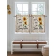 thumbnail image 7 of Half Window Curtain 36 Inches Long, Sunflower Window Treatment Curtain Drapes, Vintage Summer Botanical Bee Spring Floral Small Tier Curtains for Bathroom Over Sink, 27.5"x36", 2 Panels, 7 of 7