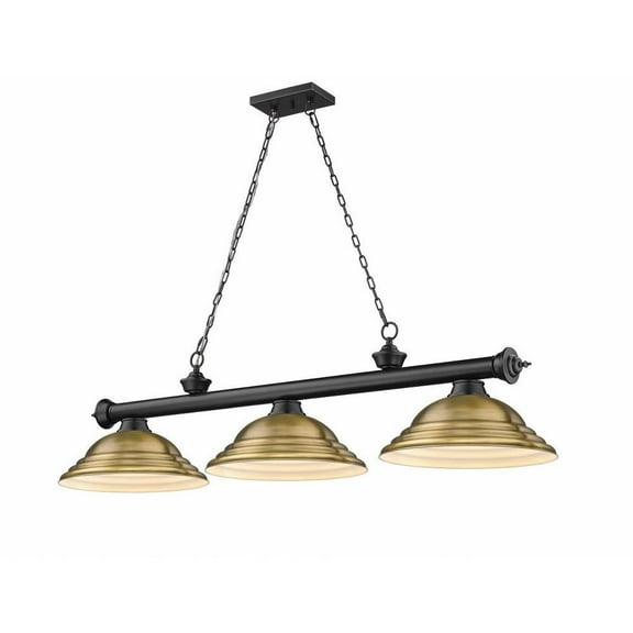 3 Light Billiard in Traditional and Classical Style-18.75 inches Tall and 14 inches Wide Bailey Street Home 372-Bel-4596697