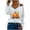 #0158-White, variant on TaTaai Halloween T Shirt for Women Long Sleeve V Neck Cold Shoulder Pumpkin Print Loose Blouse Casual for Daily