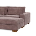 thumbnail image 6 of Isabella Sectional Sofa Corduroy Velvet with two Ottomans in Chocolate Color, 6 of 9