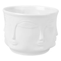 WHAMVOX  Ceramic Flowerpot Planter Vases Home Decor Face Decoration White