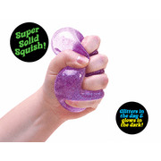 Schylling NeeDoh Nice Cube Glitter & Glow Squishy Fidget Cube, 1 Random Color