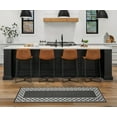 thumbnail image 4 of Washable Skid-Resistant Runner Rug, Trellis Border, Dark Grey and White, 26" x 72", 4 of 8