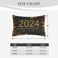 thumbnail image 6 of Haiem Pillowcase for Hair and Skin Queen - HAPPY NEW YEAR 2024 Printed Soft Pillowcase with Envelope Closure-16"x24", 6 of 9