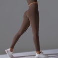 thumbnail image 1 of Pantalones deportivos de color melocotón sólido sin costuras, ropa ajustada para correr, fitness, yoga, pantalones de yoga de cintura alta para levantamiento de cadera, conjunto deportivo para mujer, 1 of 1