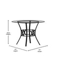 thumbnail image 6 of Flash Furniture Carlisle 42'' Round Glass Dining Table with Black Metal Frame, 6 of 12