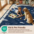 thumbnail image 4 of Design&I 9'x12' Washable Area Rug Snag-Free Fish Nautical Cabin Chart Lure Compass Navigation Map Fishing for Dining Room, Basement, Large Office, 4 of 7