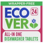 Ecover All-in-One Dishwasher Tablets, Mandarin & Lemongrass, 24 Pack