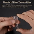 thumbnail image 4 of Uxcell 4 Pack 3.5 Inch Clear Valance Clips, Hidden Vertical Blind Valance Retainer Holder for Vertical Blind Accessory, 4 of 5