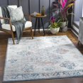 thumbnail image 4 of Hauteloom Becuh Living Room, Bedroom Area Rug - Traditional - Teal, Pale Blue, Rust - 5'3" x 7', 4 of 7