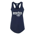 thumbnail image 2 of Wild Bobby Rooted in Christ Inspirational/Christian Women Racerback Tank Top, Navy, X-Large, 2 of 5