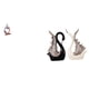 thumbnail image 1 of Escultura de cerámica de resina de cisne abstracto, adorno para escritorio, dormitorio, oficina, tienda, estantería, aniversario, chimenea, colecciona, 1 of 8