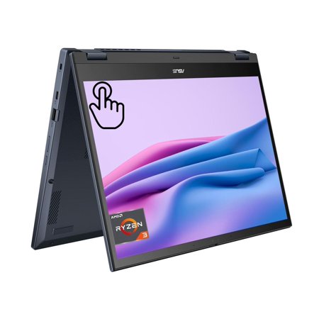 ASUS Chromebook 2-in-1 Laptop, 14 Inch WUXGA Touchscreen Display, AMD Ryzen 3 7320C Processor, 8GB RAM, 1TB SSD, AMD Radeon Graphics, Wi-Fi 6, Bluetooth, Webcam, Chrome OS, Ponder Blue