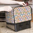 thumbnail image 7 of Balery Rainbow Flowers Pattern Oven Cover Kitchen Bread Machine Protector, 2 Slice Toaster Cover for Home, Anti Dust Fingerprint Coaster Cover, 7 of 7