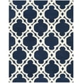 thumbnail image 2 of SAFAVIEH Chatham Karina Geometric Wool Area Rug, Dark Blue/Ivory, 8' x 10', 2 of 8