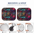 thumbnail image 6 of Xecao Mandala Colorful for Foldable Car Sun Shades (2-Pack) offer sun protection with an easy-fold design for convenient windshield shading., 6 of 7