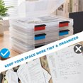thumbnail image 4 of SAYEEC Plastic File Storage Box, A4 Size Portable Document Box with Black Snap, Photo Paper Holder for Home, Office, 4 of 8