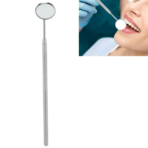 Miroir dentaire, Miroir de dentiste d'inspection dentaire avec poignée,  Outils d'instruments de soins bucco-dentaires antirouille