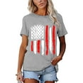 thumbnail image 2 of Anbech Womens American Flag T Shirt Love 4th of July USA Star Stripes Shirts Short Sleeve, 2 of 6