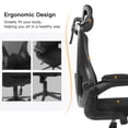 thumbnail image 3 of Ergonomic Office Mesh Chair with Adjustable Height & Armrests & Headrest - Black, 3 of 8