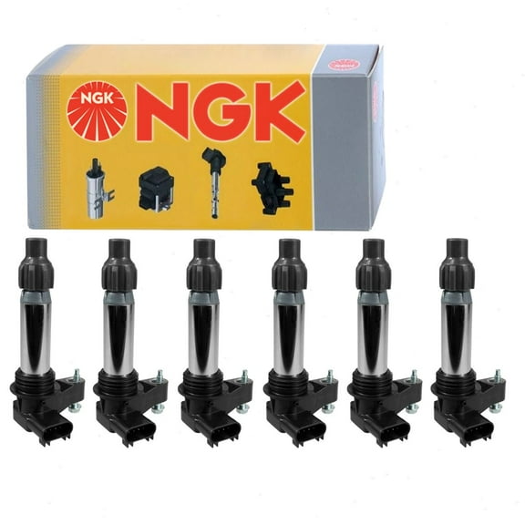 6 pc NGK Ignition Coils compatible with Chevrolet Colorado 3.6L V6 2015-2016