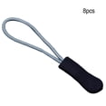 thumbnail image 4 of 8 Pieces Zipper Pull Puller Lightweight Rope Tag Fixer Multi-Purpose Replacement Buckle Bags Suitcase Accessories Textiles Navy+Gray, 4 of 5
