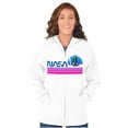 thumbnail image 3 of Vaporwave Aesthetic NASA Worm Logo Unisex Plus Size Zip Hoodie Brisco Brands 2X, 3 of 5