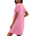 thumbnail image 3 of MINTREUS Women's Nightgown Short Sleeve Nightshirt V Neck Sleep Shirt Loose Loungewear Casual Sleepwear, 3 of 9