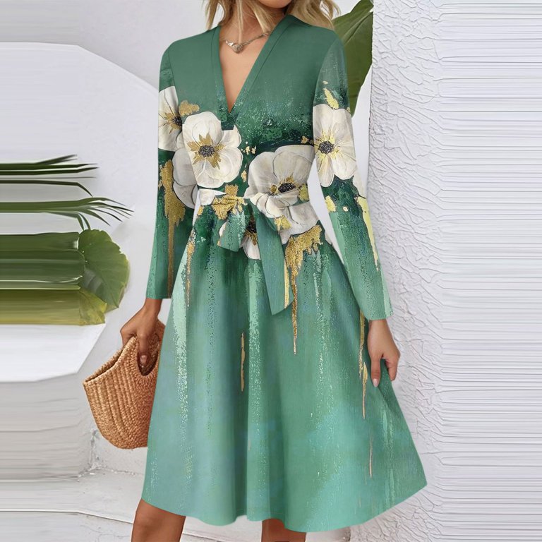 green emerald velvet dress Newshows Women's Long Sleeve Fall Teacher Dresses 2025 Work Casual Knit  Pockets Winter Sweater Dress Trendy (Caramel S) at Amazon Women's Clothing  store