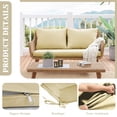 thumbnail image 4 of SDJPOI Outdoor Loveseat Cushion Set, 48‘‘ x 24‘’ Waterproof Couch Love Seat for Bench & Swing, 4 of 7
