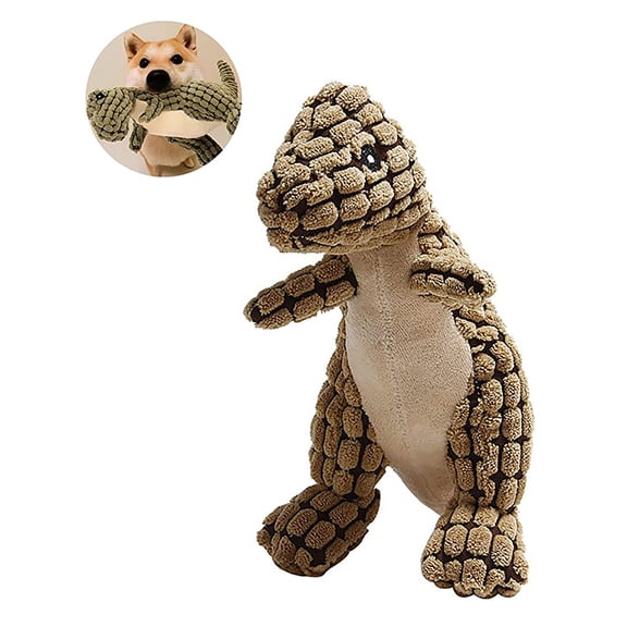 An Indestructible And Dinosaur, A Dog Toy Suitable For Aggressive Chewers, And A Squeaky Plush Dog Toy,Pet Toys for Self Play,Gifts for Pets and Pet Lovers(Gray)