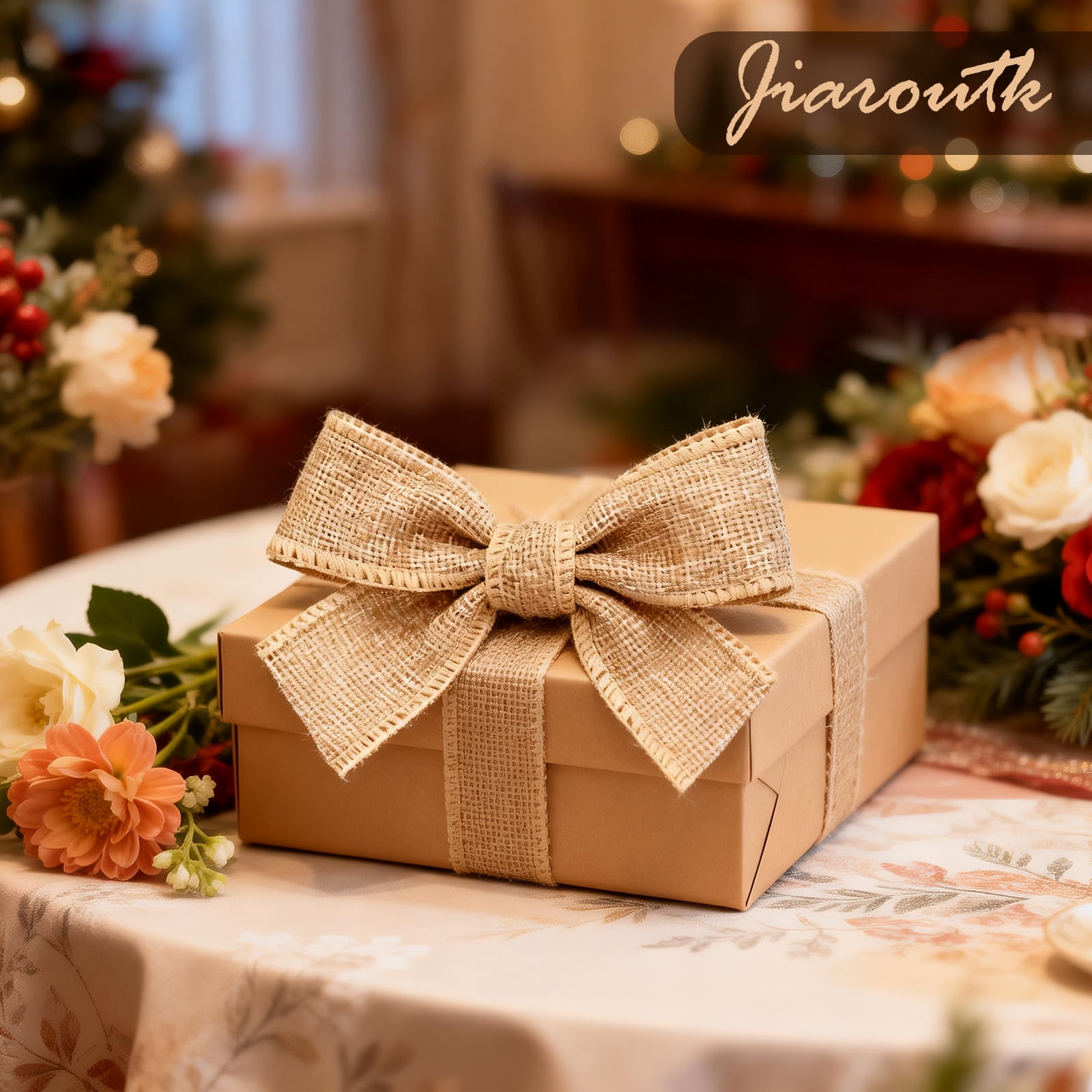 Burlap Wired Edge Ribbon, 3 Size x 10 Yard,Natural Woven Burlap Woven Ribbon for Making Big Bows, Wreaths, Christmas Decorations and Gift Wrapping(1",1-1/2" ,2-1/2 ")