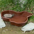 thumbnail image 5 of Waroomhouse Small Turtle Bathtub Turtle Water Basin with Anti-slip Ladder Drainage Hole Perfect for Tortoise Reptiles' Bathing Habitat Landscaping Water Holding, 5 of 8