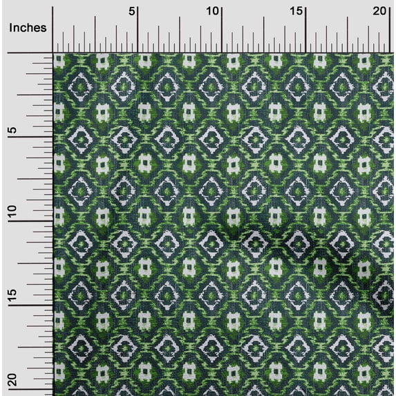 oneOone Viscose Jersey Fabric Check Kasuri Print Fabric BTY 60 Inch Wide