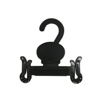 NAHANCO #JLP256 3 7/8" Black Plastic Sandal Hangers (Pack of 500)