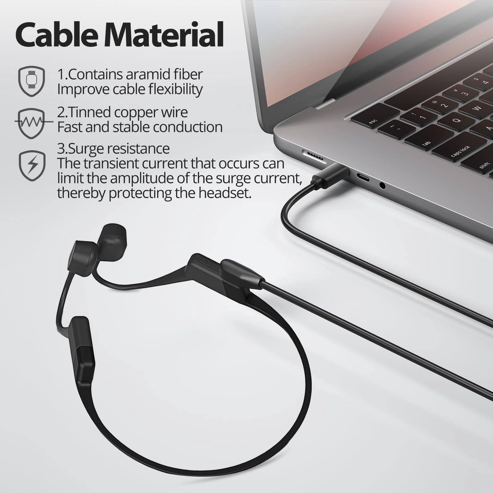 ATOMOTA Magnetic USB-C Charger Cable for Shokz Aeropex AS800