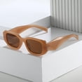 thumbnail image 3 of Gafas de sol cuadradas de moda con montura pequeña y distintivas en ángulo para mujer, gafas de baile de hip-hop, 3 of 5