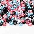 thumbnail image 3 of 100Pcs Mixed Pattern Acrylic Beads Flat Round Loose Spacer Beads For Needlework Diy Jewelry Making Bracelet Necklace Accessories, 3 of 5