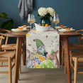 thumbnail image 2 of Easter Table Runner - 70 Inch Long, Kitchen Dining Table Runner Dresser Scarves, Eggs Gnomes Bunny Elegant Pastoral Rustic Farmhouse Decor for Coffee Tables Wedding Party Banquet, 2 of 8