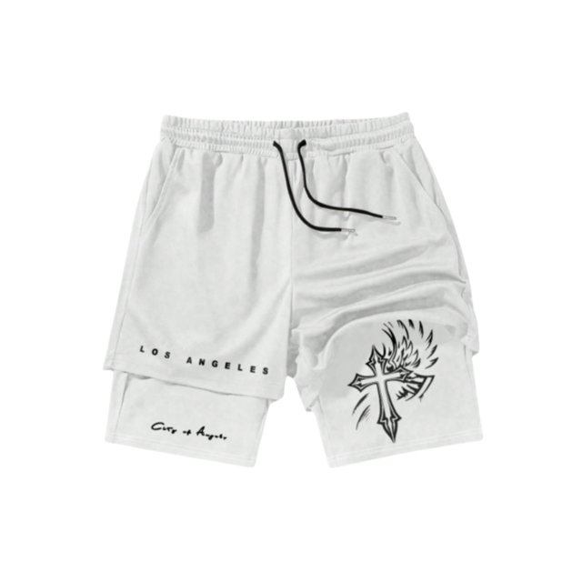WILLBEST Pantalones Cortos Deportivos para Hombre, para Exteriores, de Verano, para Fitness, Correr, Baloncesto, Estampados de Un Cuarto