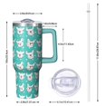 thumbnail image 2 of OBREWU Esign of Head Pug Dog Tumbler with Handle and Lid,Esign of Head Pug Dog 40oz Double Wall Vacuum Insulated Tumbler,Cups Gift for Women and Men, 2 of 7