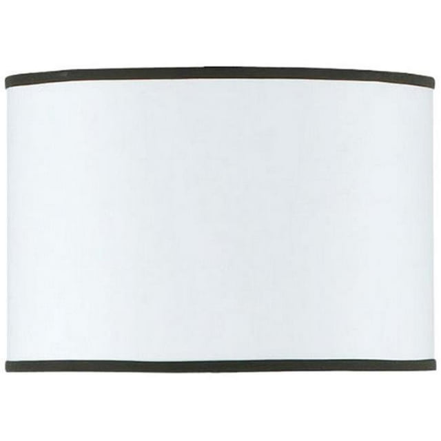 Cal Lighting SH-7116 10.5 in. Drum Hardback Fabric Shade with Trims