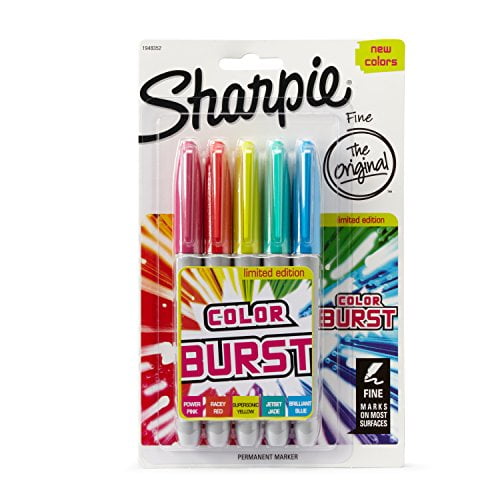 Sharpie® Color Burst Set of 5, Fine Tip