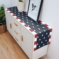 thumbnail image 5 of Table Runner Dresser Scarves 90 Inch Long, American Patriotic National Flag Linen Dining Table Runners Stars Blue Red and White Stripes Tabletop Scarf for Wedding Holiday Party Kitchen, 5 of 7