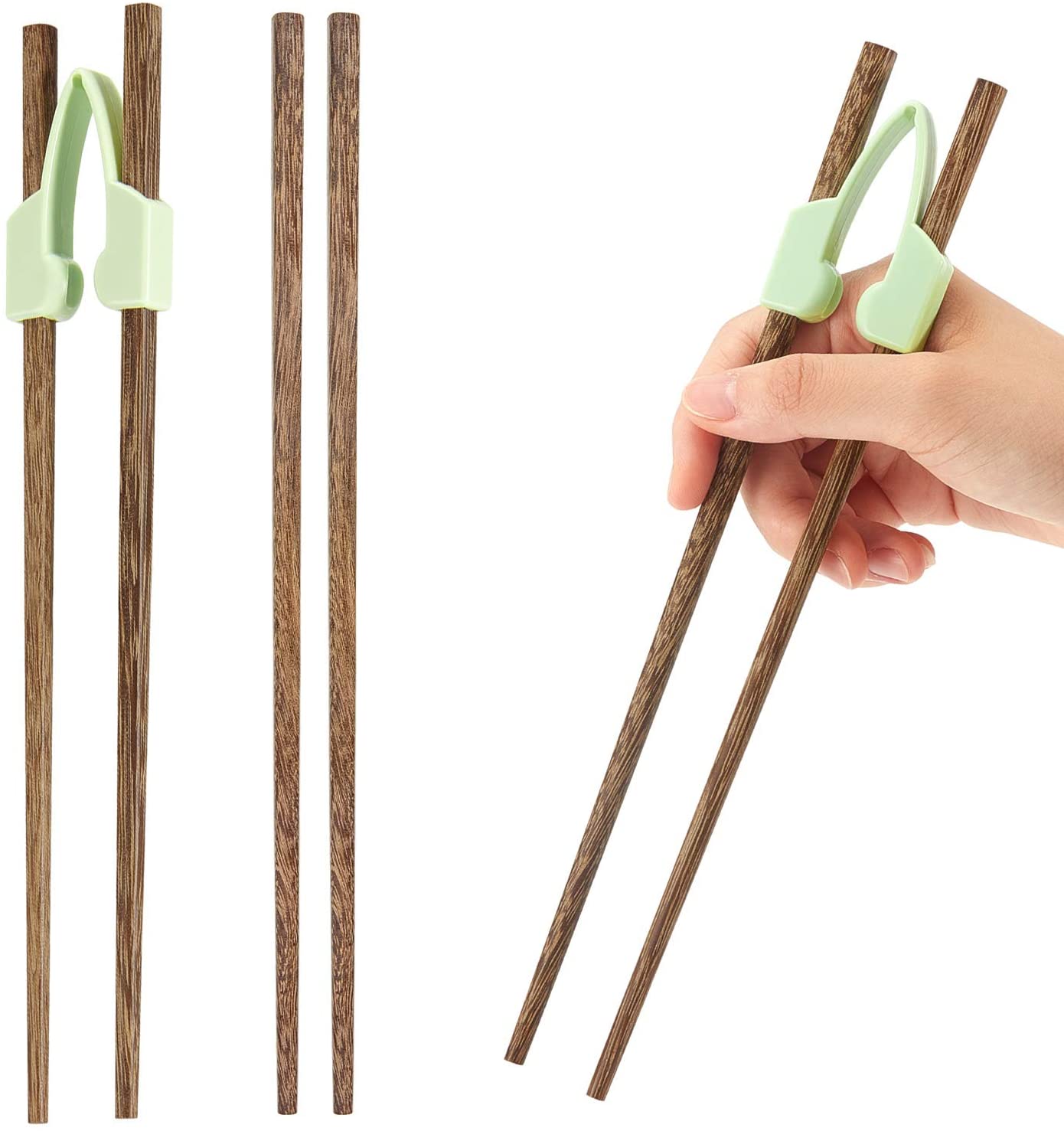 Learning Chopstick Helpers Attachable Training Chopsticks Hinges